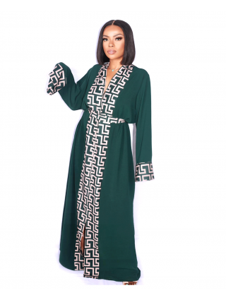 Abaya Verte taille unique pour femme