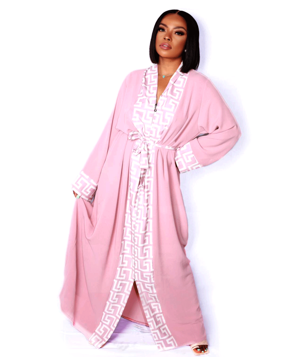 Abaya rose taille unique pour femme