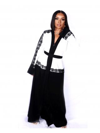 Abaya Noir et Blanc taille...