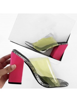 Chaussures transparente colorblock