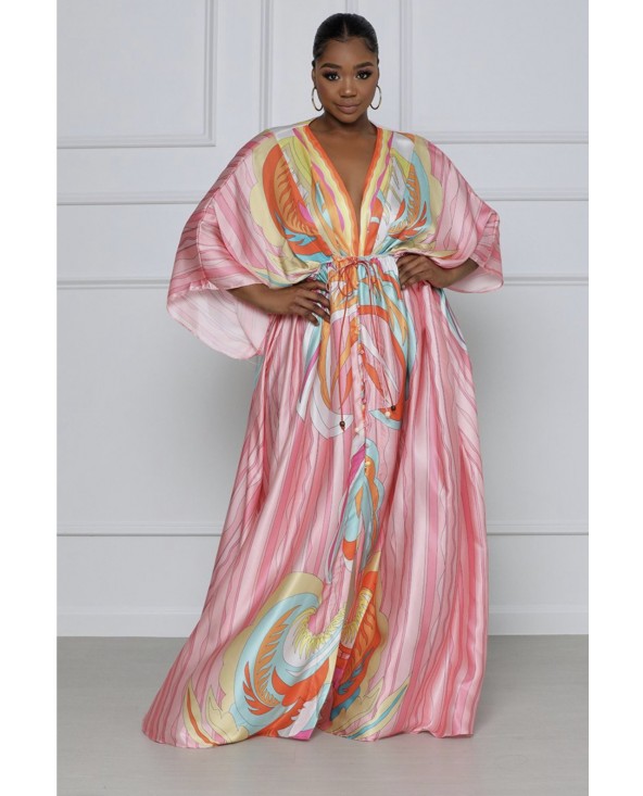 Maxi robe kimono plus size STUDIO